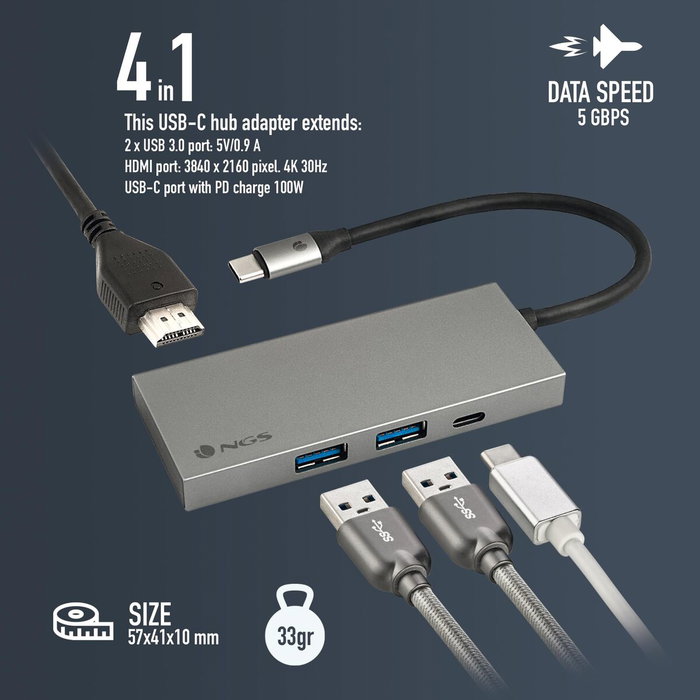 Hub USB NGS WonderDock4 Pro