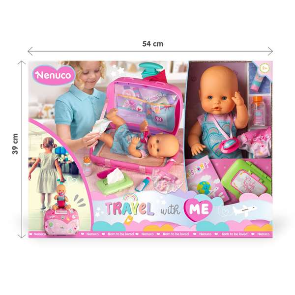 Famosa - Poupée Nenuco 'Viaja Conmigo' 30 cm avec 6 accessoires - Produit en espagnol Famosa - Poupée Nenuco 'Viaja Conmigo' 30 cm avec 6 accessoires - Produit en espagnol
