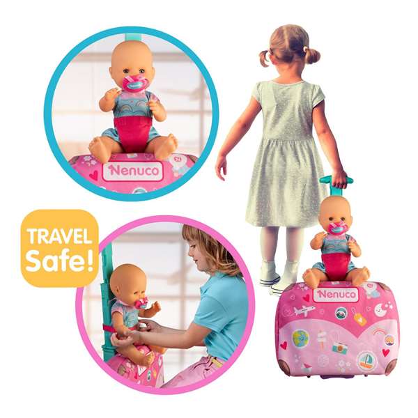 Famosa - Poupée Nenuco 'Viaja Conmigo' 30 cm avec 6 accessoires - Produit en espagnol Famosa - Poupée Nenuco 'Viaja Conmigo' 30 cm avec 6 accessoires - Produit en espagnol