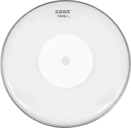 CODE Parche de caisse claire 13" TRS Code, 2 couches 7,5 mm, blanc lisse, attaque brillante