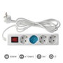 GSC Evolution Multiprise Série Standard 4 prises avec interrupteur, 5m, Blanc