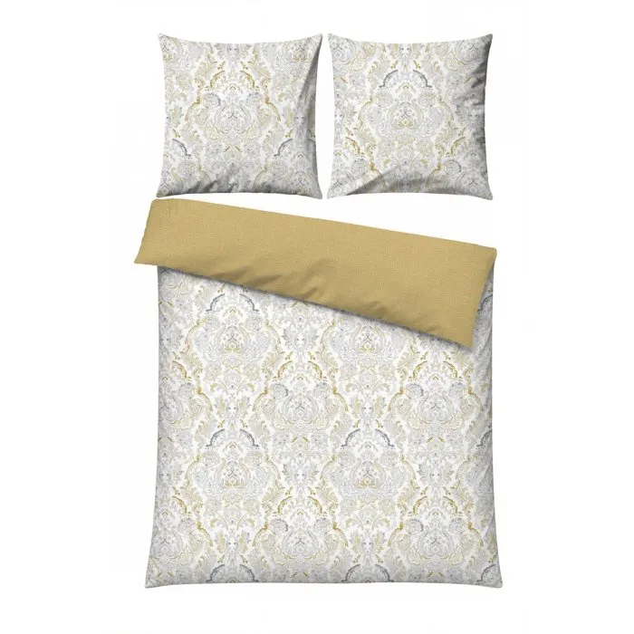 Parure de lit King Size Satin Moutarde, 1 housse de couette 240 x 220 cm + 2 taies d'oreiller 60 x 60 cm Parure de lit King Size Satin Moutarde, 1 housse de couette 240 x 220 cm + 2 taies d'oreiller 60 x 60 cm