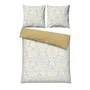 Parure de lit King Size Satin Moutarde, 1 housse de couette 240 x 220 cm + 2 taies d'oreiller 60 x 60 cm