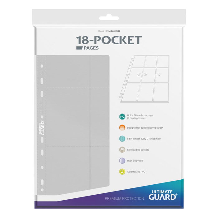 Ultimate Guard 18-Pocket Pages Side-Loading - Blanc
