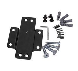 B-Tech BT8390-WFK2 Support de Montage Rail pour Mur ou Poteau, 19 mm, Noir - Pour Vidéowall et Écrans Multiples