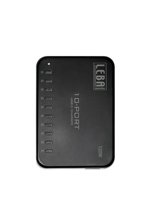 Leba NoteCharge - Chargeur USB-C 10 Ports, 12 W par Port, 120 W Total, Prise Schuko (EU) Leba NoteCharge - Chargeur USB-C 10 Ports, 12 W par Port, 120 W Total, Prise Schuko (EU)
