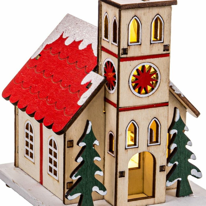 BigBuy Home Décorations de Noël Multicouleur Église