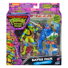 Playmates Tortues Ninja figurines Leonardo vs. Super Fly 11 cm