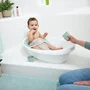 Ingenuity Baignoire bébé évolutive 4 en 1 'Room to Soak' extra-large avec transat hamac lavable et support siège de maintien 0-24 mois, bouchon de vidange