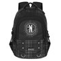 Karactermania Mochila miércoles run. plus fan chain - Sac à dos grande capacité avec compartiments, port USB et dos aéré - 44x34x21 cm
