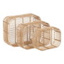 BigBuy Home Lot de 3 paniers Naturel Résine