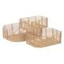 BigBuy Home Lot de 3 paniers Naturel Résine
