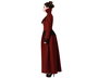 Disfraz Vampiresa - Costume de Vampiresse Adulte Femme Taille XXL en Polyester, Style Victorien Bordeaux avec Détails Dentelle Noire - Halloween