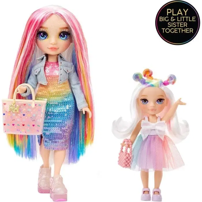 Rainbow High - Poupée Littles 15 cm avec animal de compagnie - Jouet Arc-en-Ciel - Collection de 6 modèles - Pour enfants dès 4 ans