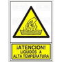 DUVER Signal de danger autocollante 148x105 mm - Liquides à haute température