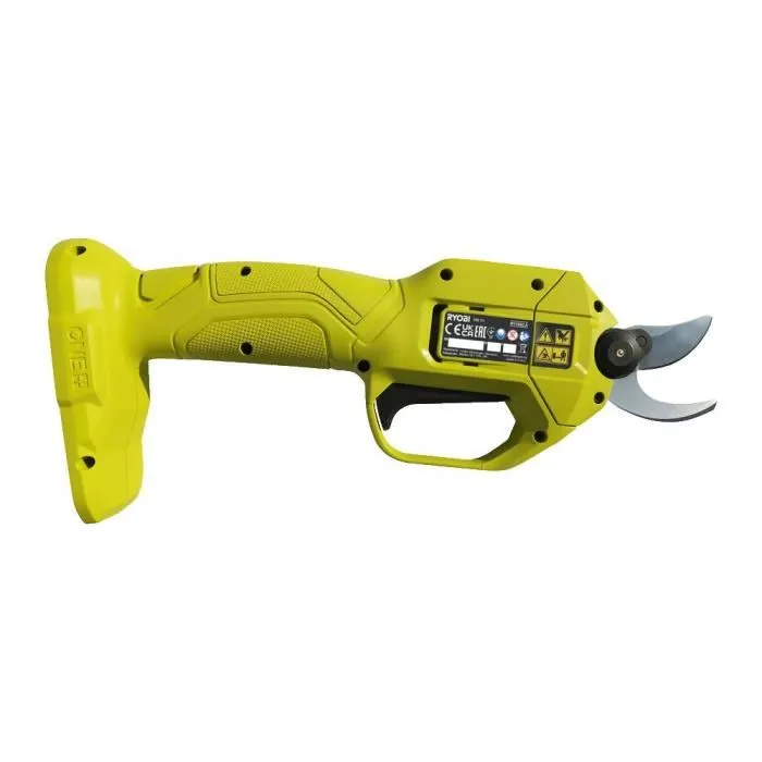 Ryobi Sécateur sans fil 18V ONE+ RY18SCA-0, lames Bypass acier SK5, capacité de coupe 25 mm, sans batterie ni chargeur