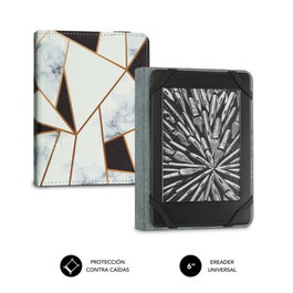 Subblim Clever EC-CASE6 Funda pour E-Reader 6 Pouces Livre Électronique Étui avec Sangle Élastique Compatible Kindle Kobo