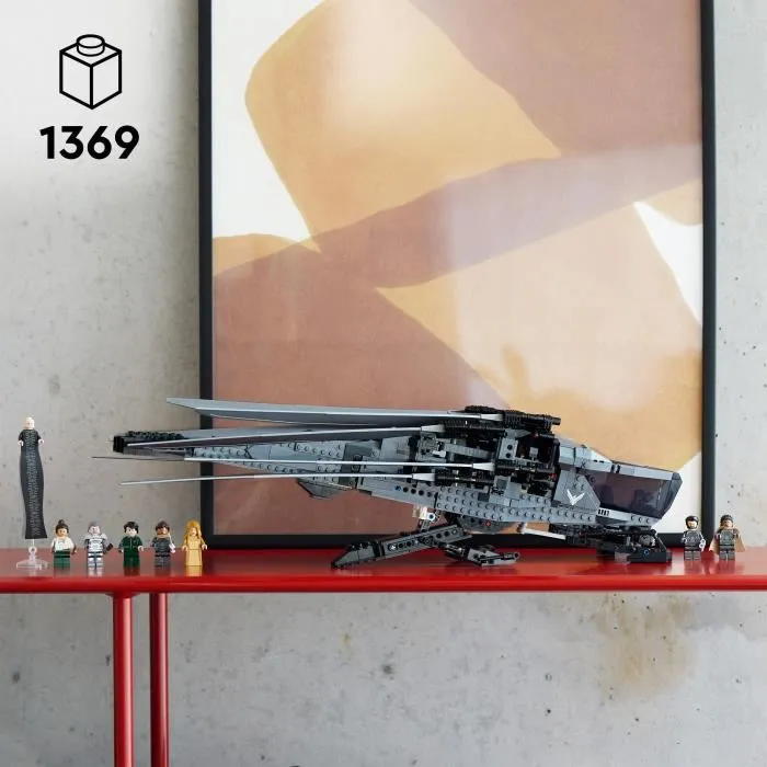 Lego Icons Dune Atreides Royal Ornithopter - Set de Collection pour Adultes - Replique avec 8 Personnages - 1369 Pieces - Ailes Pliables - Idee Cadeau Cinéma