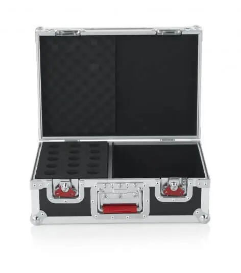 Gator Gtour Flightcase pour 15 microphones, 53.3 x 40 x 30.5 cm