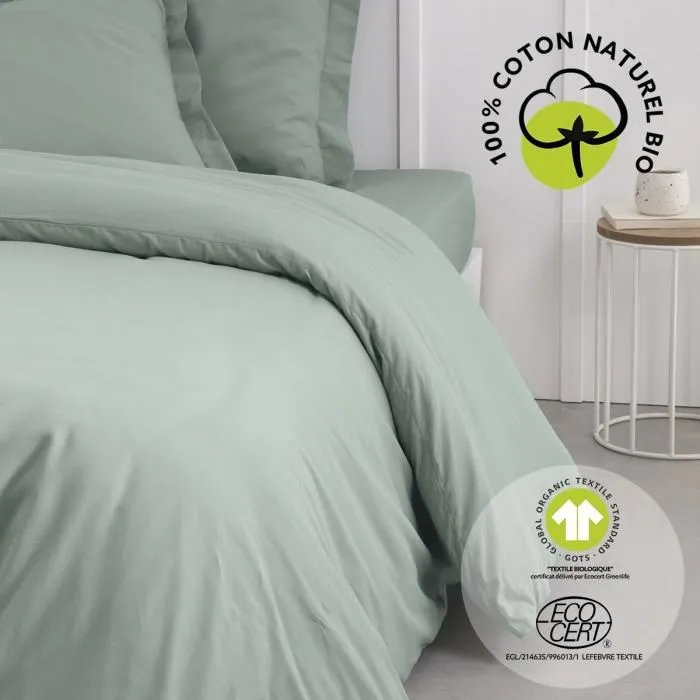 Today - Housse de couette Organic 220x240 cm en coton bio 57 fils - Certifications GOTS et Oeko-Tex - Pour lit 2 personnes Today - Housse de couette Organic 220x240 cm en coton bio 57 fils - Certifications GOTS et Oeko-Tex - Pour lit 2 personnes