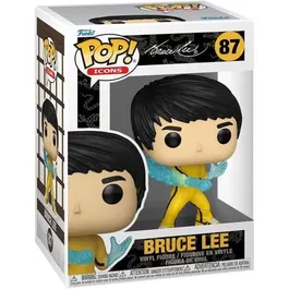 Funko Figurine Pop! Icons Bruce Lee - Hommage au Légende du Kung-Fu - Figurine Vinyle Collectible (Réf. 87)