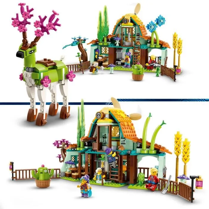 Lego DREAMZzz 71459 L'Étable des Créatures des Songes, Set de Jeu Ferme avec Figurine Cerf 2-en-1 (Âge 7+)