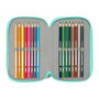 Pochette à crayons triple Na!Na!Na! Surprise Bunny Rose Turquoise 12,5 x 19,5 x 5,5 cm 37 Pièces
