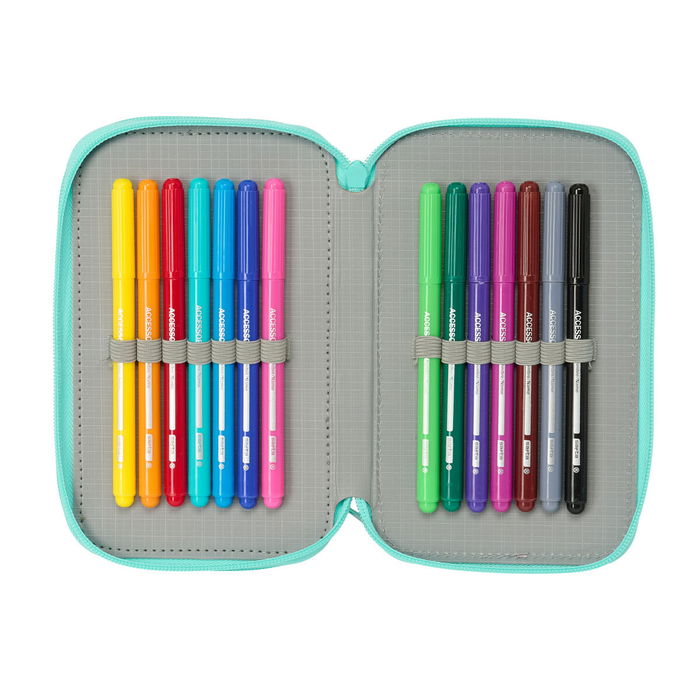 Pochette à crayons triple Na!Na!Na! Surprise Bunny Rose Turquoise 12,5 x 19,5 x 5,5 cm 37 Pièces Pochette à crayons triple Na!Na!Na! Surprise Bunny Rose Turquoise 12,5 x 19,5 x 5,5 cm 37 Pièces