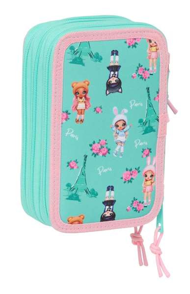 Safta Plumier Triple 37 Pcs Nanana "Bunny" (12,5x19,5x5,5 cm) - Trousse d'écolier pour enfants