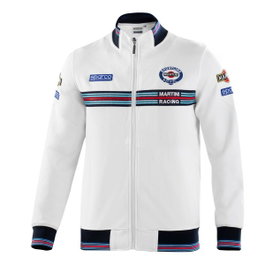 Sparco Sweat à Zip Martini-R Blanc L