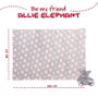 PERLETTI Peluche et Manta Douce Éléphant Allie - Peluche 22 cm, Manta 120x80 cm - Peluche Doudou avec Couverture