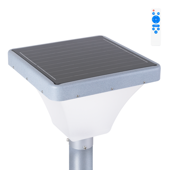Lampadaire solaire LED rectangulaire 45W blanc froid 6000K pour jardin rue IP65 Lampadaire solaire LED rectangulaire 45W blanc froid 6000K pour jardin rue IP65