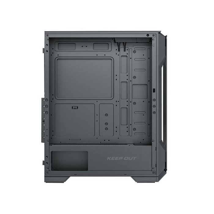 Keep Out XC-901 Caisse Ordinateur Gaming Noir SPCC Verre Trempé 4 Ventilateurs ARGB PWM USB-C