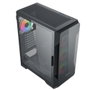 Keep Out XC-901 Caisse Ordinateur Gaming Noir SPCC Verre Trempé 4 Ventilateurs ARGB PWM USB-C