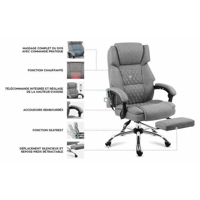 Mark Adler Chaise de Bureau MA-BOSS 6.0 GREY Gris Mark Adler Chaise de Bureau MA-BOSS 6.0 GREY Gris