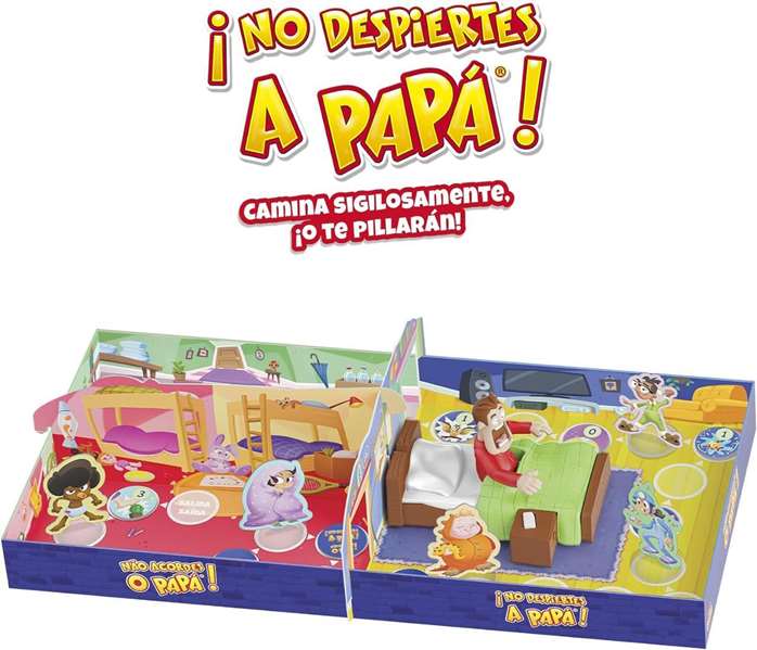 Bizak - Jeu de société No Despiertes A Papa - Jeu d'adresse et de discrétion - Version en espagnol - À partir de 4 ans