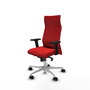 Piqueras Y Crespo Fauteuil Albacete Rouge avec mécanisme synchrone et base aluminium