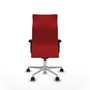 Piqueras Y Crespo Fauteuil Albacete Rouge avec mécanisme synchrone et base aluminium