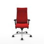 Piqueras Y Crespo Fauteuil Albacete Rouge avec mécanisme synchrone et base aluminium