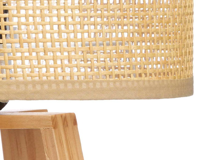 Giftdecor Lampe de Table Cylindre Abat-jour Naturel Bois Marron 45 cm E27 Câble 1,5 m (Set de 4) Giftdecor Lampe de Table Cylindre Abat-jour Naturel Bois Marron 45 cm E27 Câble 1,5 m (Set de 4)