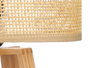 Giftdecor Lampe de Table Cylindre Abat-jour Naturel Bois Marron 45 cm E27 Câble 1,5 m (Set de 4)