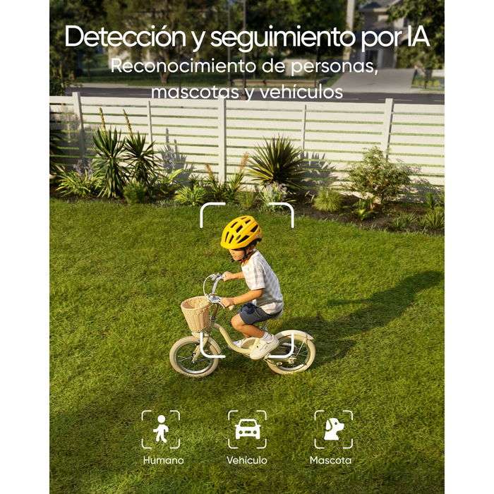 EUFY E340 - Projecteur LED de sécurité avec caméra IP - 2000 lm - Intérieur/Extérieur - Wi-Fi - Compatible Amazon Alexa - Vision nocturne - Format dôme - IP65