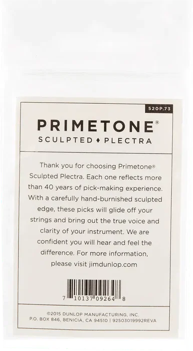 Dunlop Pack 3 Primetone Sculpted Plectra Jazz III XL - 0,73 mm Dunlop Pack 3 Primetone Sculpted Plectra Jazz III XL - 0,73 mm