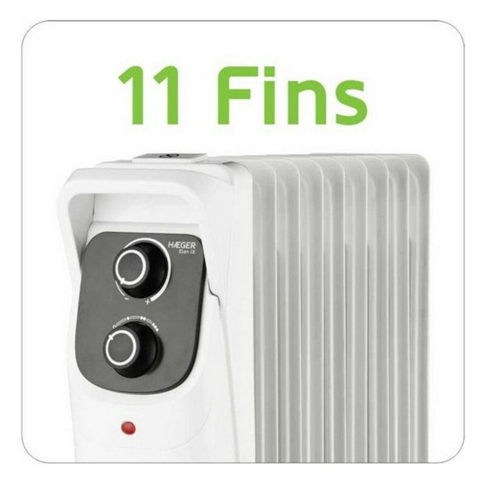 Haeger Radiateur à Huile OH011007A 2500 W Blanc (11 modules) inevitable Haeger Radiateur à Huile OH011007A 2500 W Blanc (11 modules) inevitable