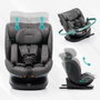 Babyauto XPERTA BLACK LINE Siège Auto i-Size Pivotant 360°, Noir, 0-36 kg, 40-150 cm