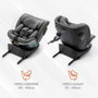 Babyauto XPERTA BLACK LINE Siège Auto i-Size Pivotant 360°, Noir, 0-36 kg, 40-150 cm