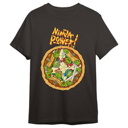 Nickelodeon - T-shirt adulte - Motif Pizza Tortues Ninja - 100% coton - 165 g - Taille L