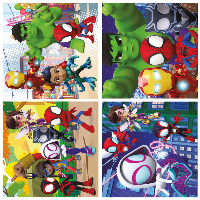 Educa Malette de Puzzles Progressifs Spidey & Friends 4 Puzzles 6-9-12-16 Pièces Dès 3 Ans