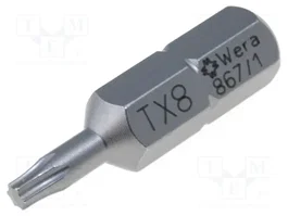 WERA Embout de tournevis Torx® TX08 25 mm 1/4 inch