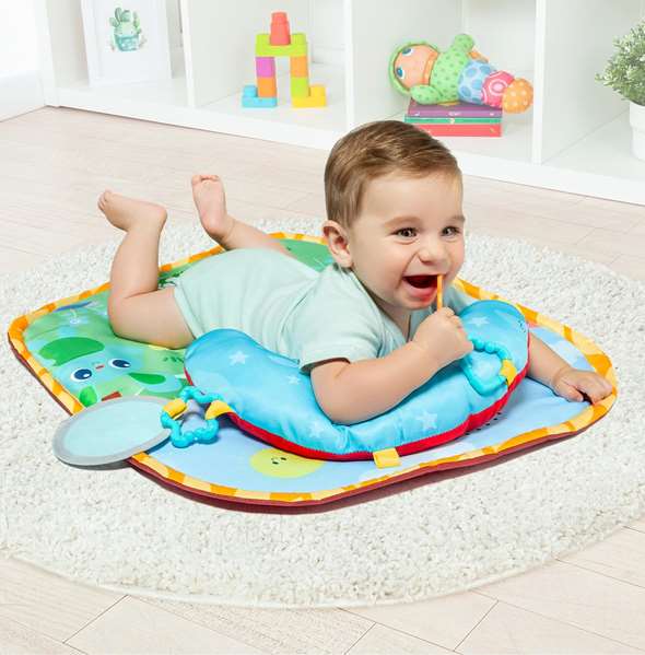Molto - Tapis d'activités lumineux avec coussin pour bébé, multilingue (espagnol/anglais), 66x54x2 cm, dès la naissance